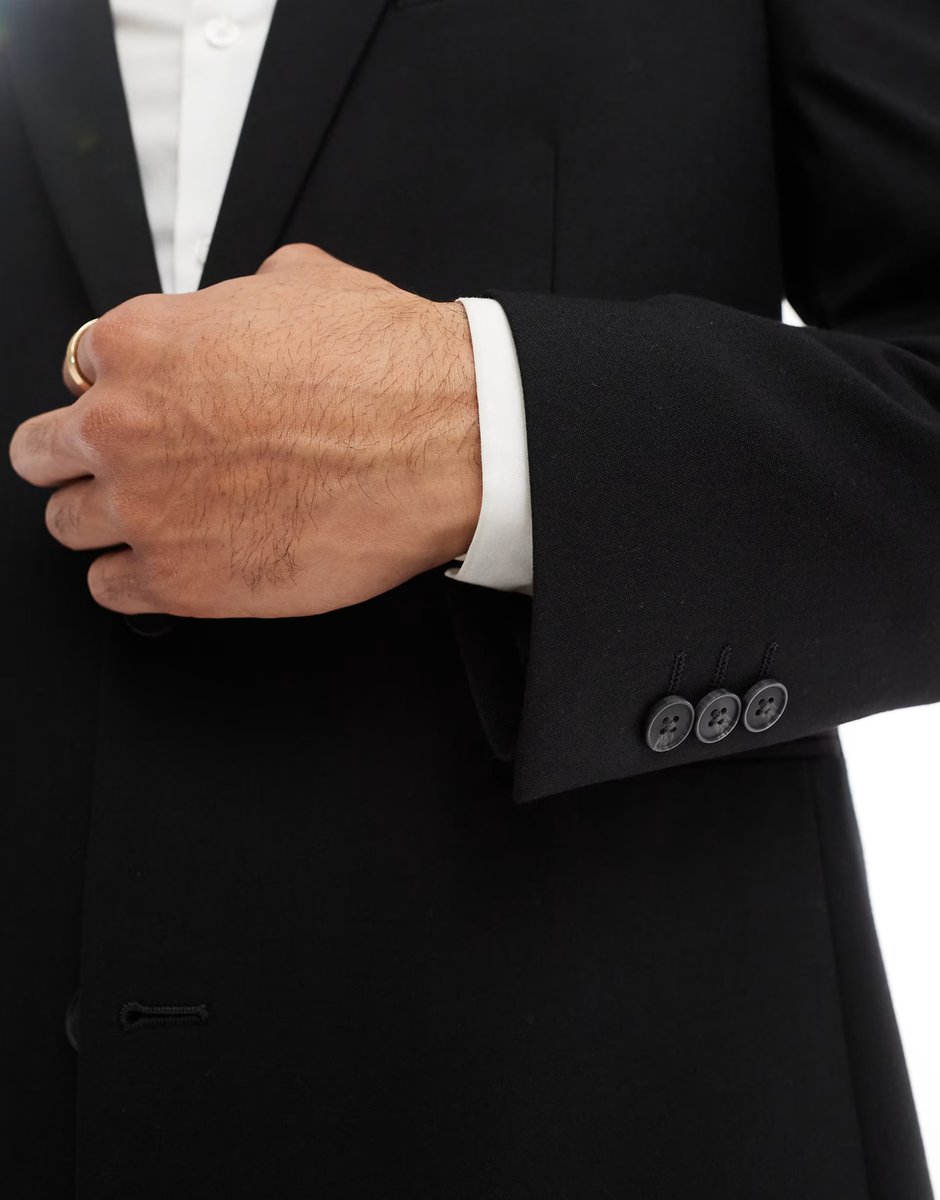 ASOS ASOS DESIGN regular suit jacket in black - 3