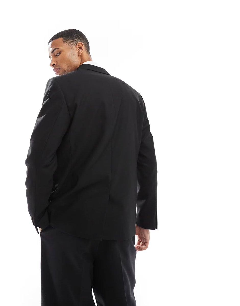 ASOS ASOS DESIGN regular suit jacket in black - 4