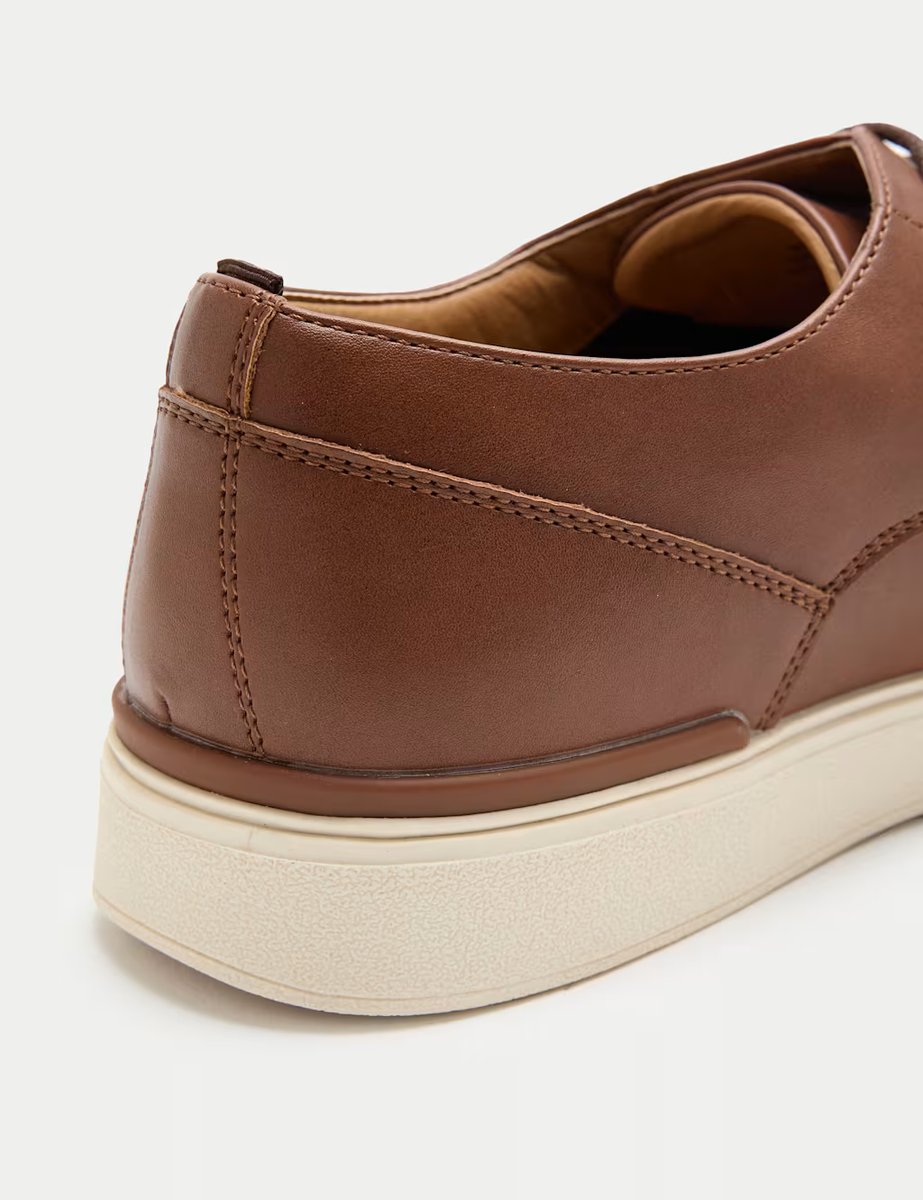 Marks & Spencer M&S Contrast Sole Derby Shoes Tan - 2