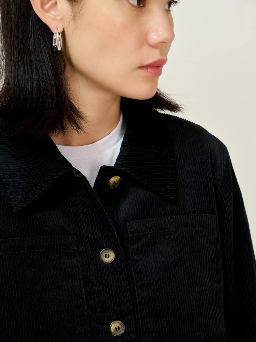 OMNES Millie Cord Jacket in Black - 3