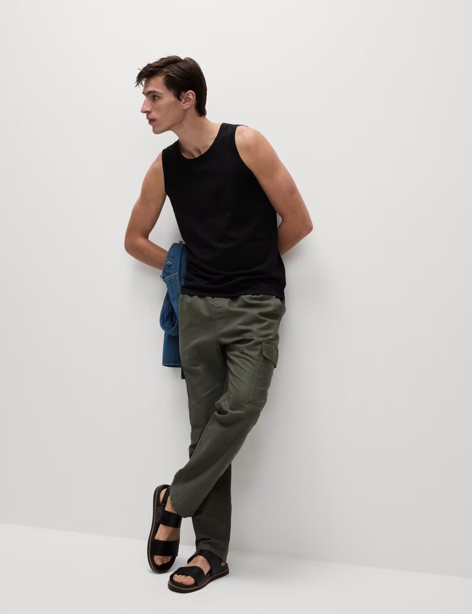 Marks & Spencer M&S Pure Cotton Tank Top Black - 3