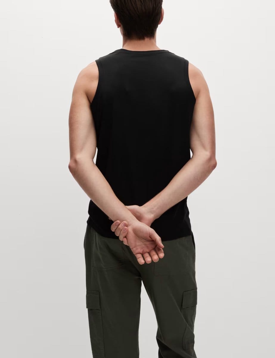 Marks & Spencer M&S Pure Cotton Tank Top Black - 4