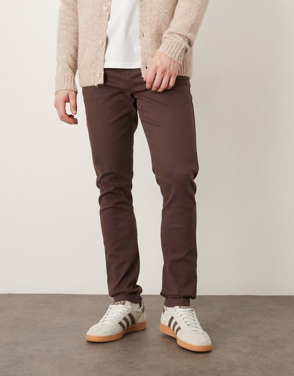 ASOS ASOS Skinny Chinos in Brown