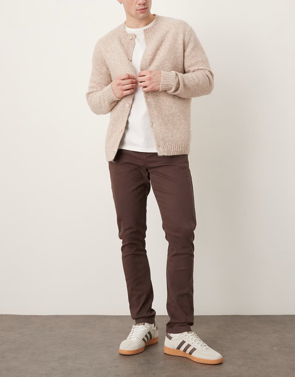 ASOS ASOS DESIGN skinny chinos in brown - 2