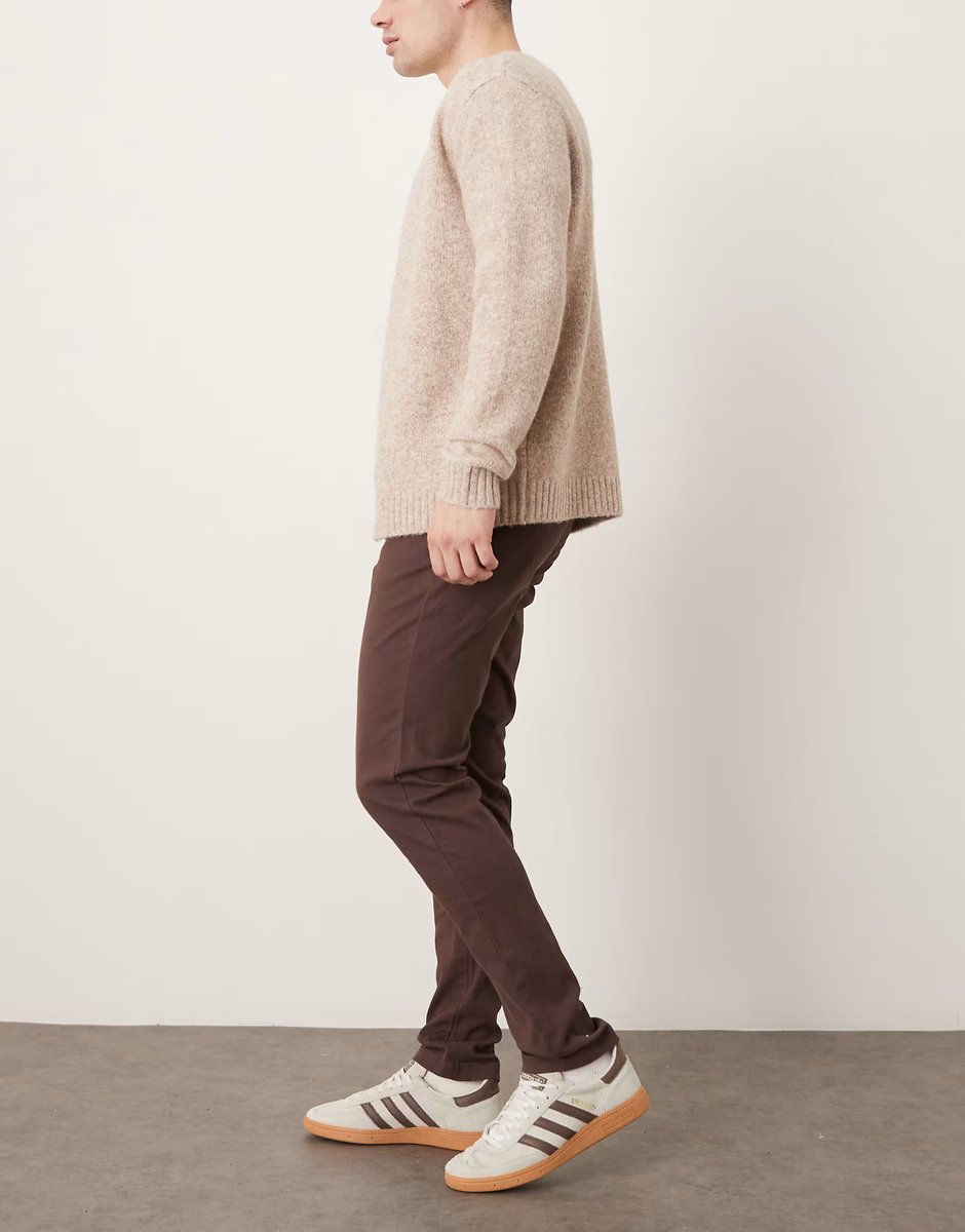 ASOS ASOS DESIGN skinny chinos in brown - 3