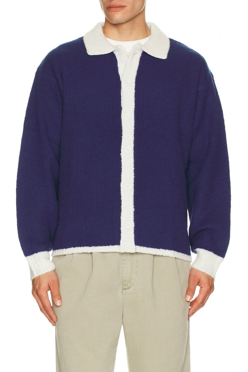 revolve Oxford Wool Button Up Knit Shirt - 1