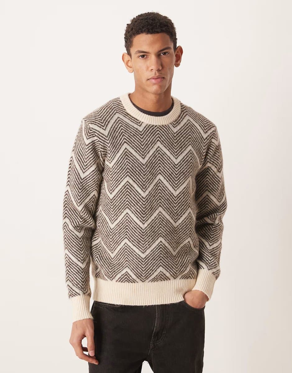 ASOS Selected Homme texture knitted jumper in green
