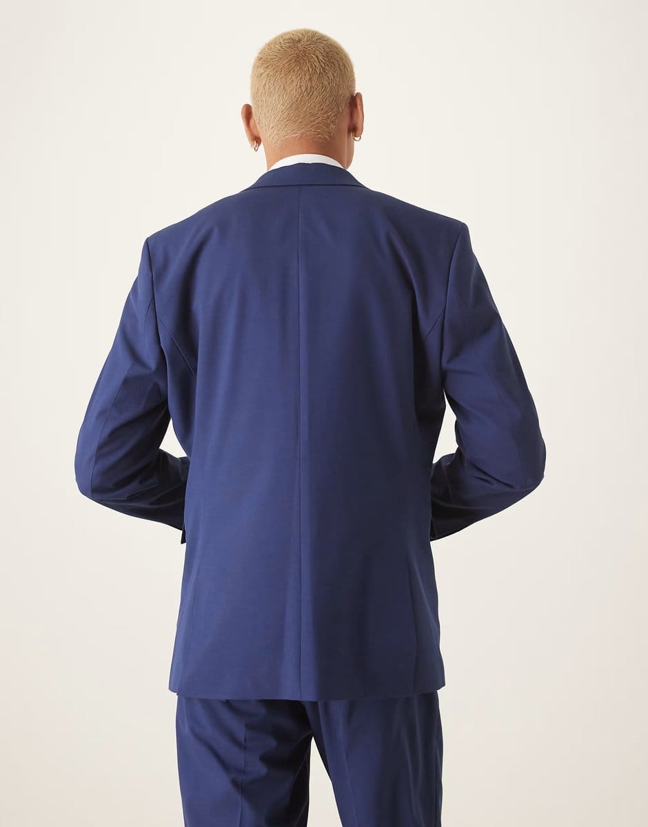 ASOS Selected slim fit blazer in dark blue - 4