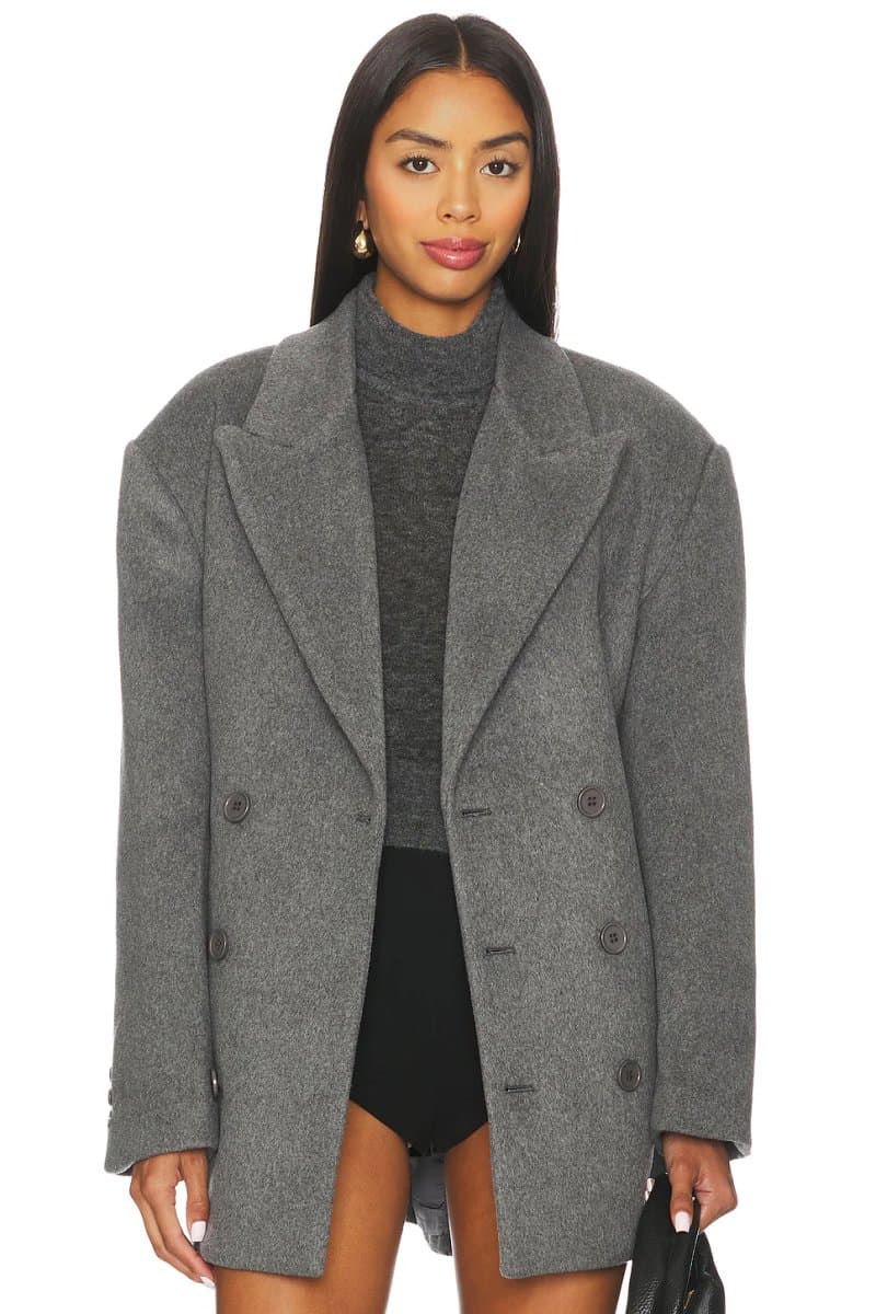 revolve Revolve Classic Oversized Hailey Coat in Dove Grey