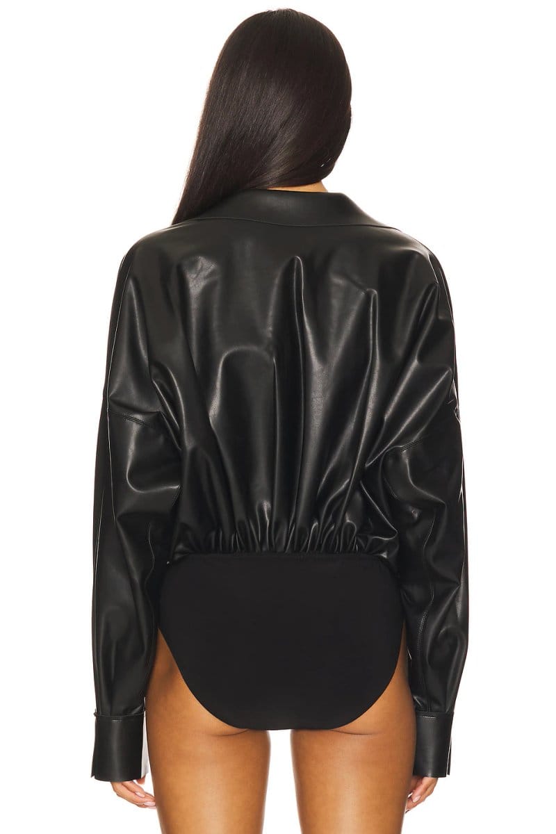 revolve Super Oversized Boyfriend NK Shirt Bodysuit - 4