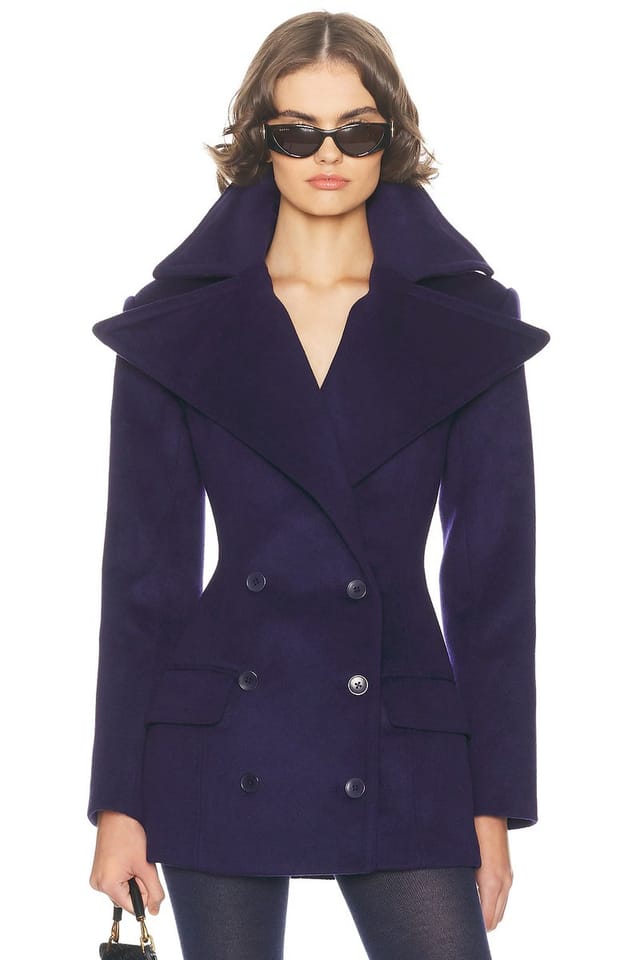 revolve The Dramatic Collar Peacoat - 2