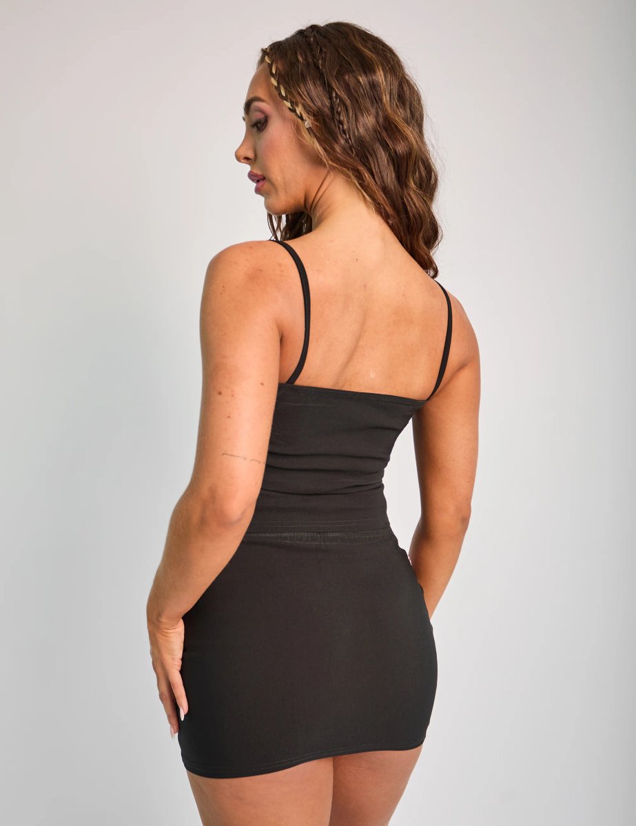 Public Desire Lace Trim Cami Top Co Ord Black - 2