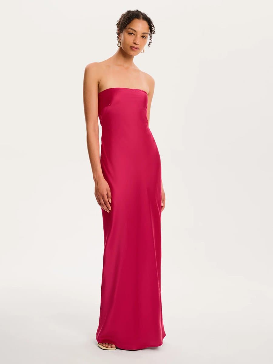 OMNES Amdra Maxi Dress in Magenta