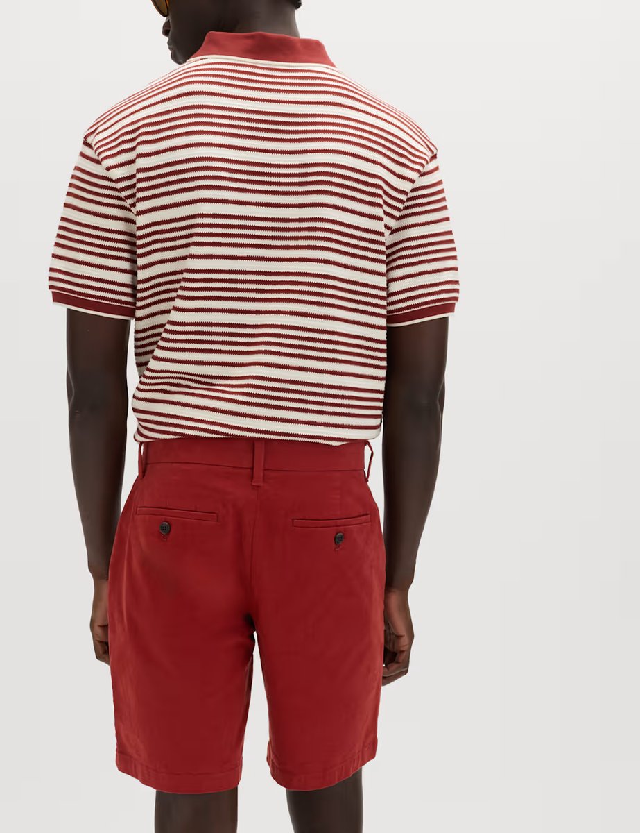 Marks & Spencer M&S Regular Fit Stretch Chino Shorts Paprika - 4