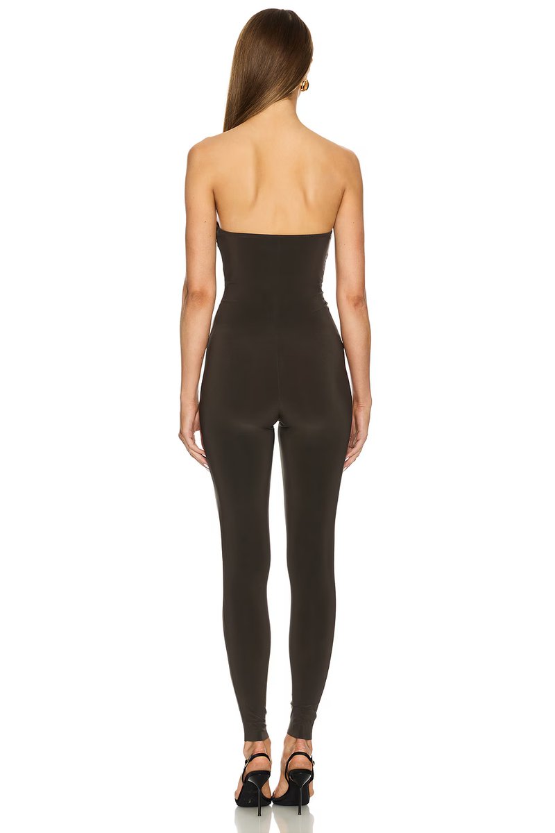 revolve Strapless Shirred Front Catsuit - 3