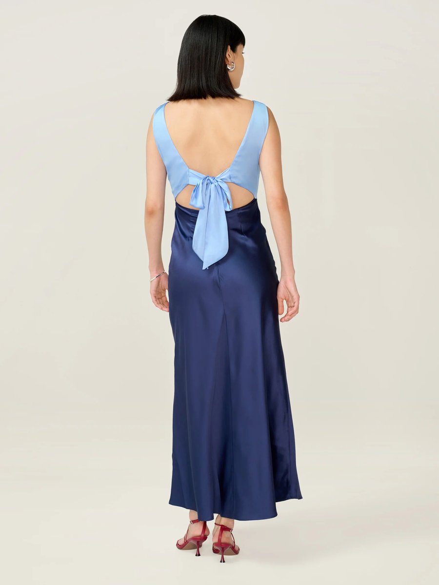 OMNES Maggy Dress in Blue and Dark Blue - 3