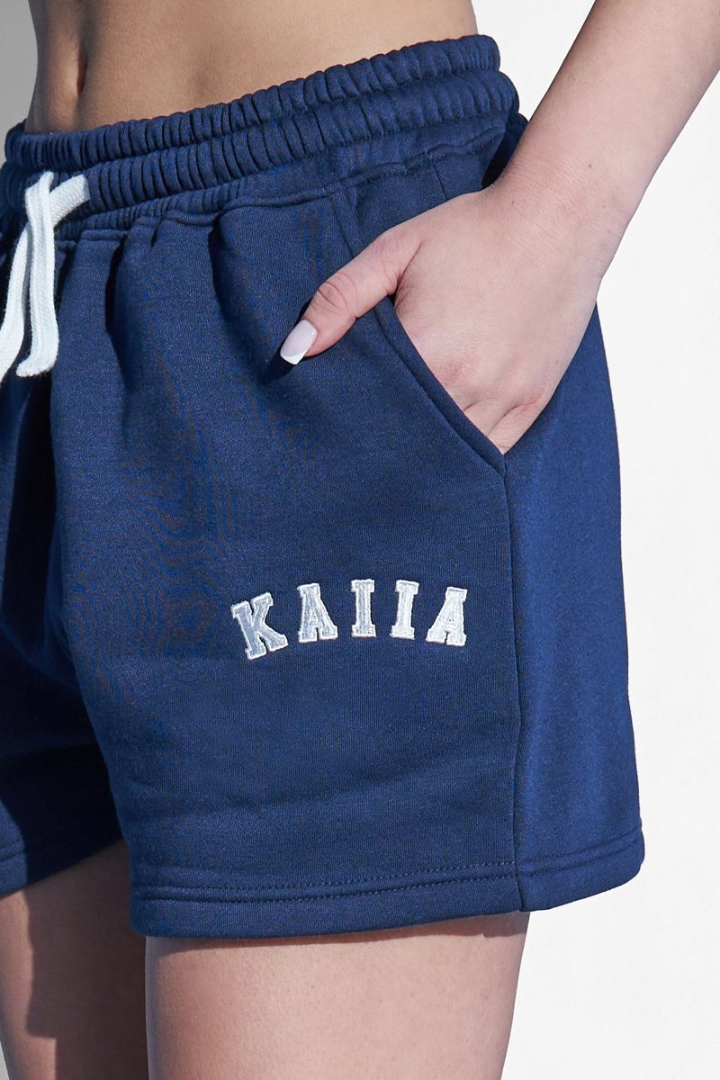 Kaiia Kaiia Logo Sweat Shorts Navy - 3