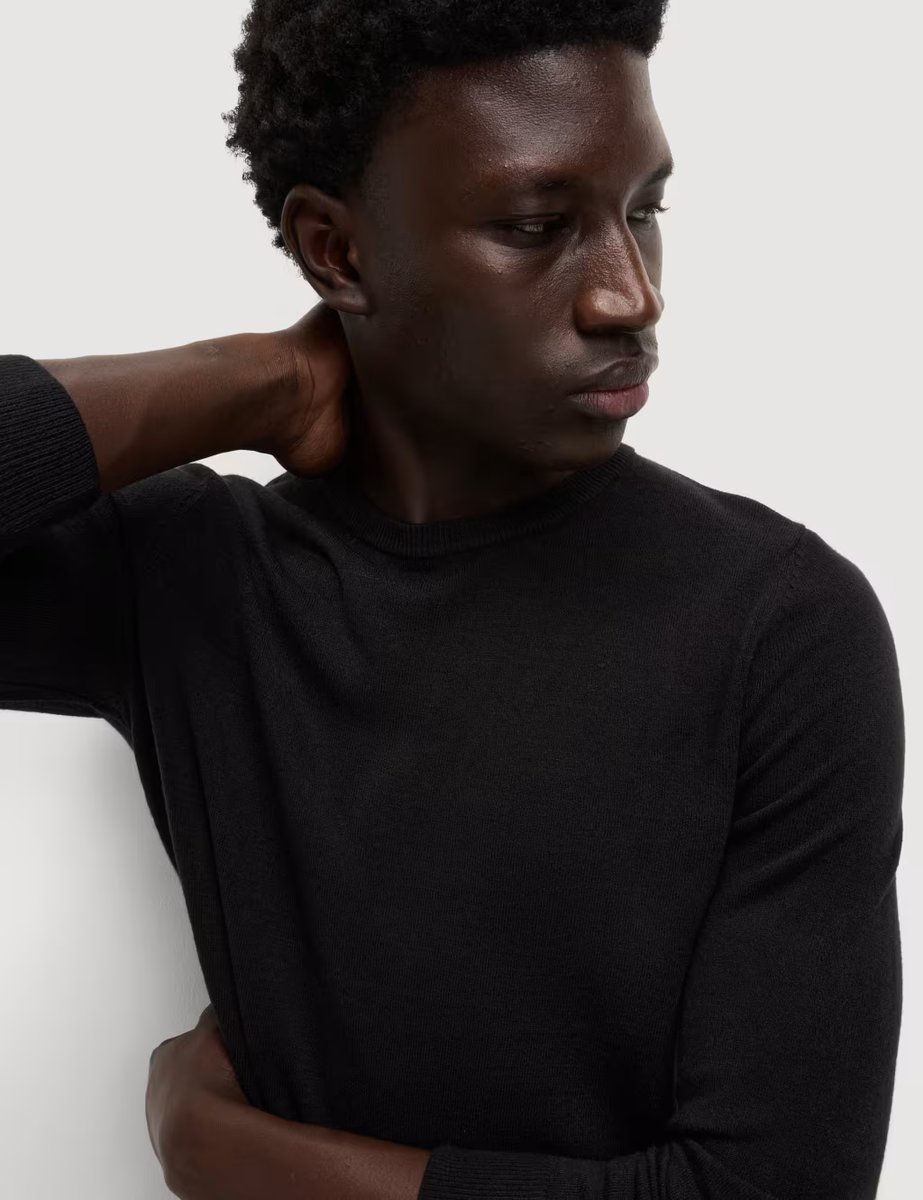 Marks & Spencer M&S Cashmilon™ Crew Neck Jumper Black - 3