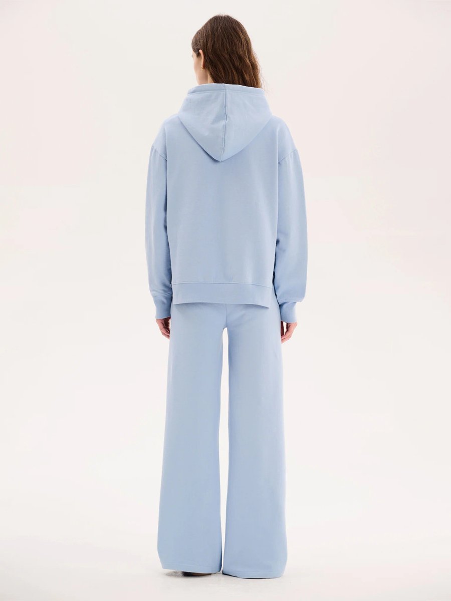 OMNES Tie Pullover Hoodie in Light Blue - 2