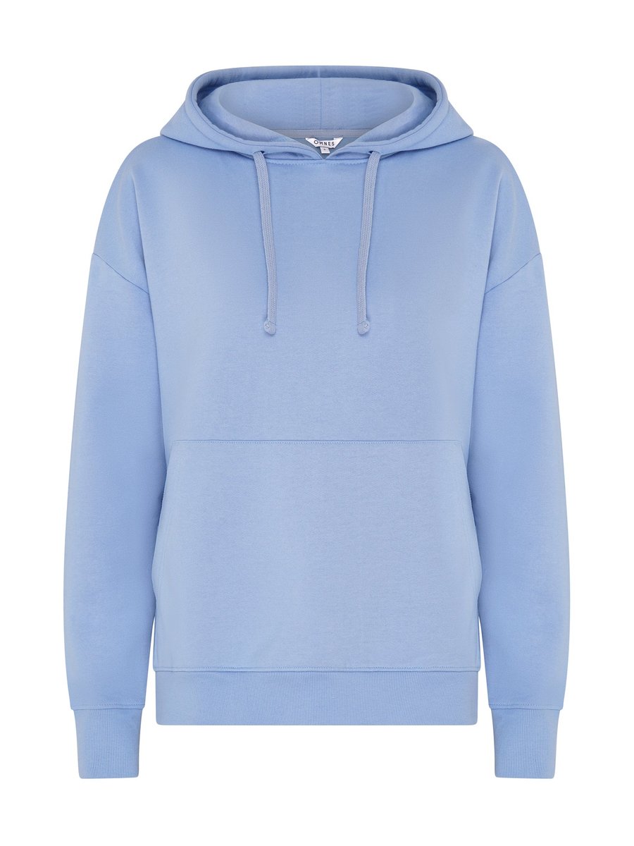 OMNES Tie Pullover Hoodie in Light Blue - 4