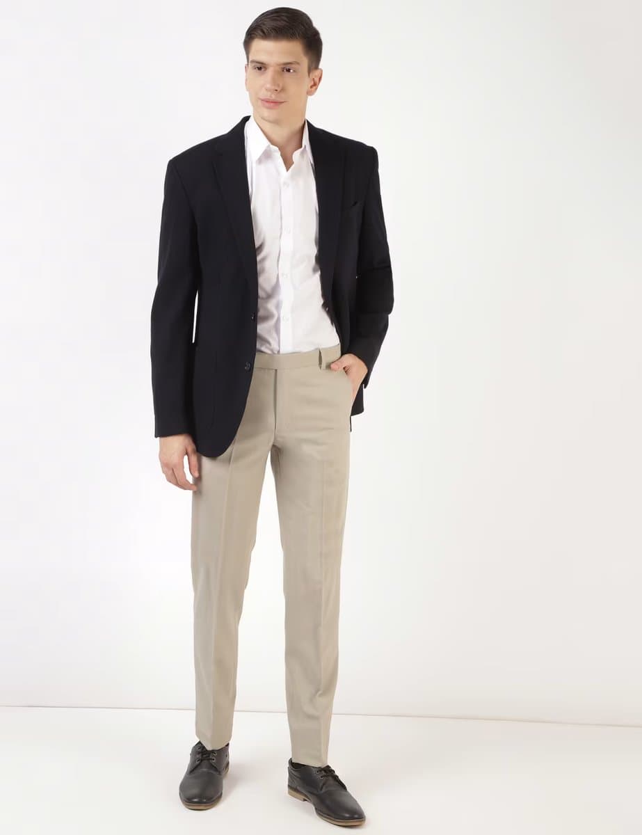 Marks & Spencer M&S Regular Fit Premium Jersey Blazer Navy