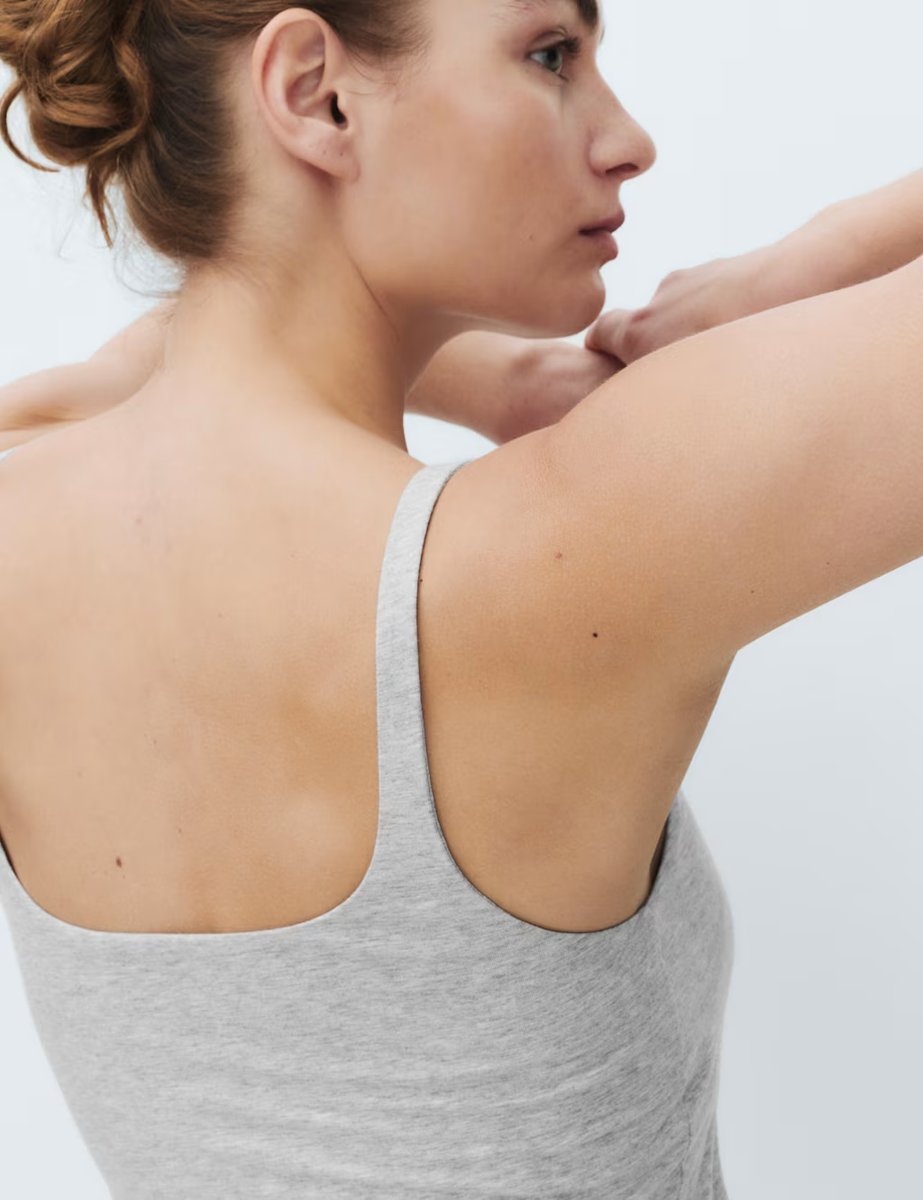 Marks & Spencer M&S Secret Support™ Scoop Neck Bra Vest Grey Marl - 2