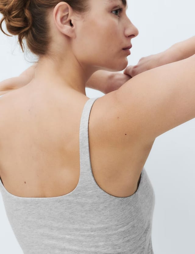 Marks & Spencer M&S Secret Support™ Scoop Neck Bra Vest Grey Marl - 2
