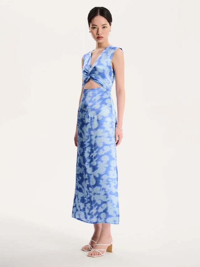 OMNES Marin Dress in Blurred Floral - 2