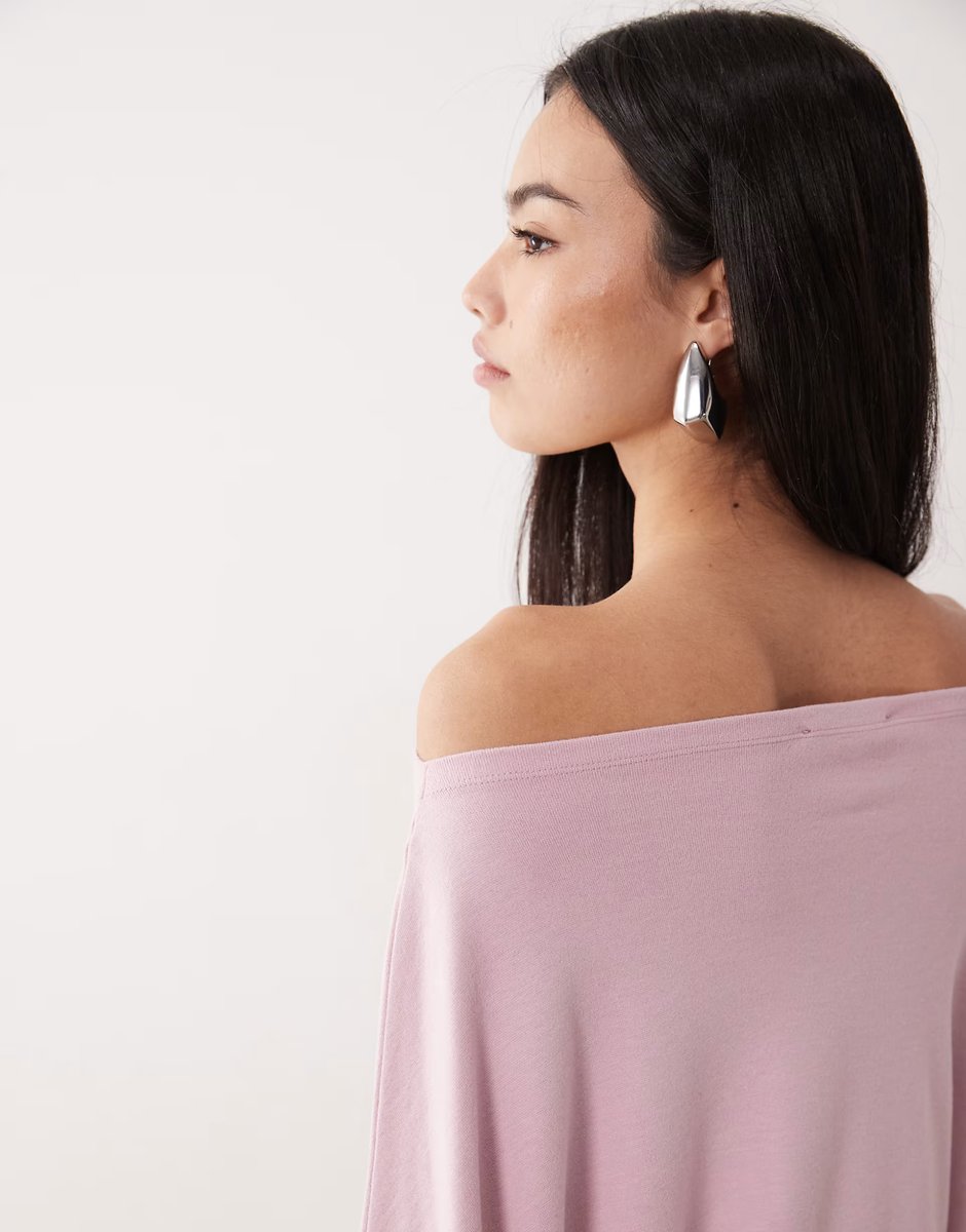 ASOS Gina Tricot poncho top in light pink - 3