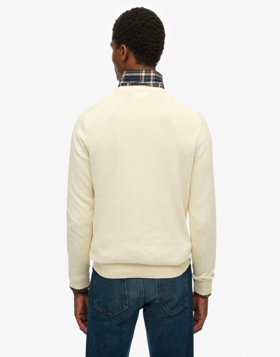 ASOS Superdry Essentials cotton jumper in classic cream - 2