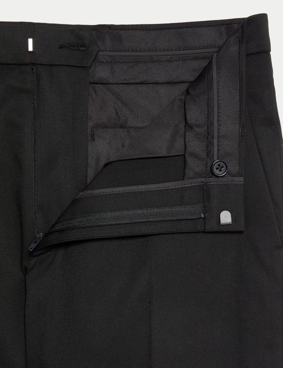 Marks & Spencer M&S Loose Fit Smart Stretch Trousers Black - 2