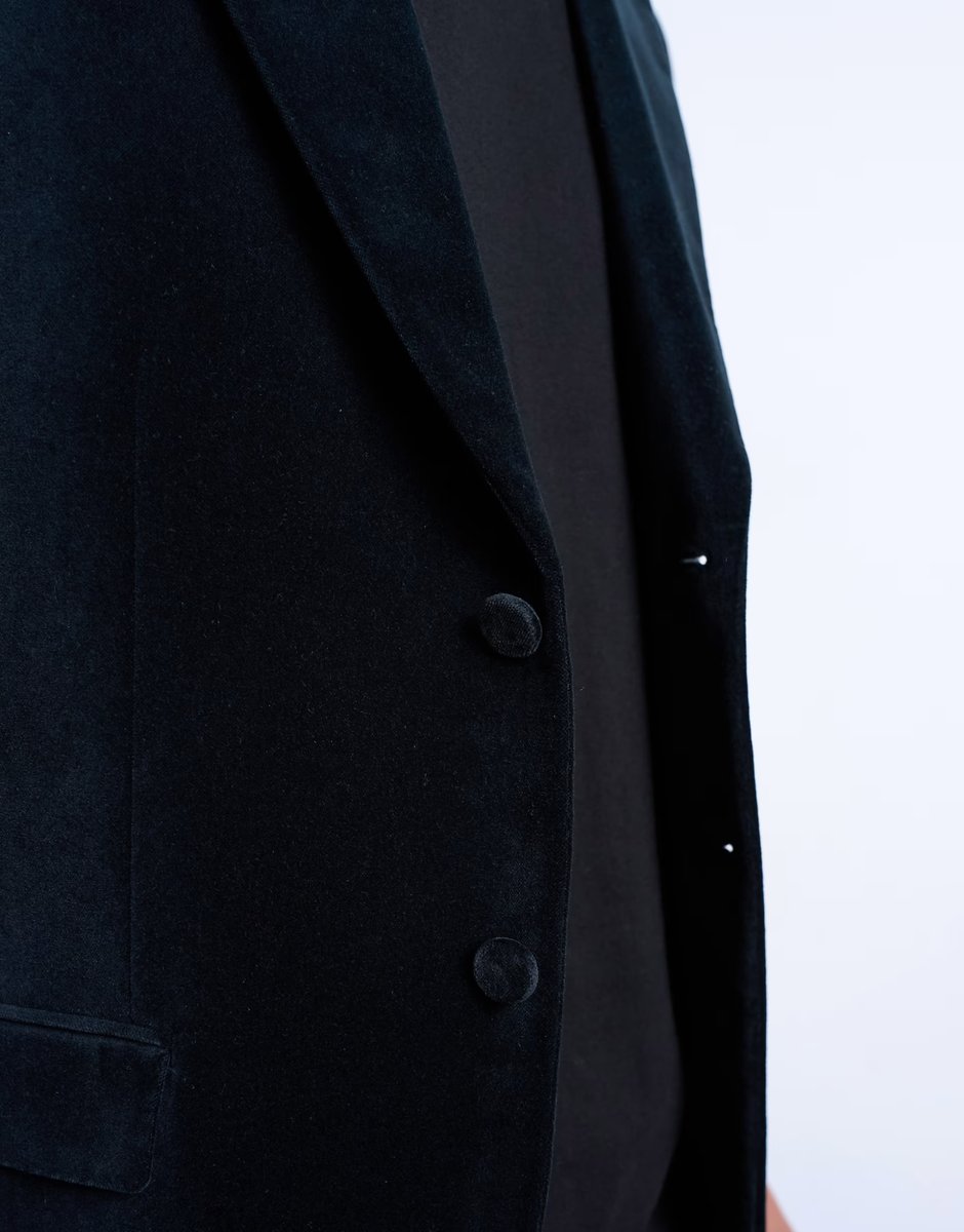 ASOS Topman velvet blazer in black - 2