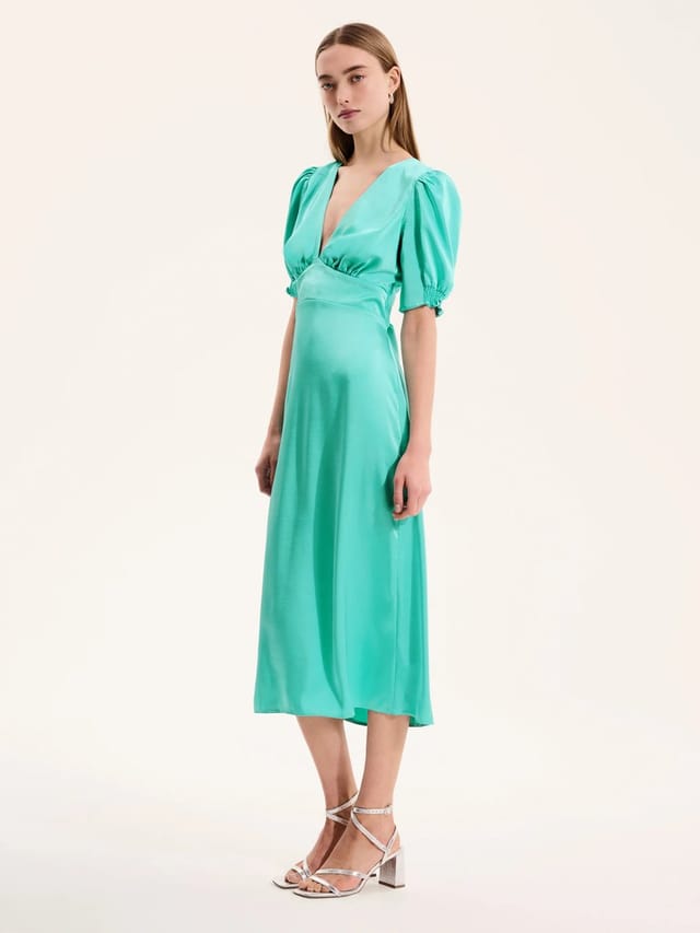OMNES Odette Dress in Turquoise - 2