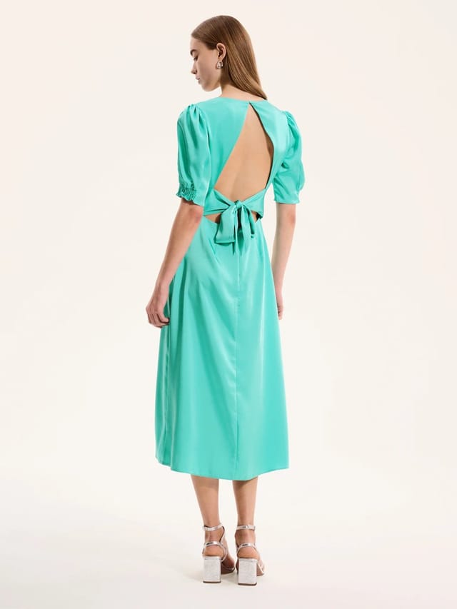 OMNES Odette Dress in Turquoise - 3