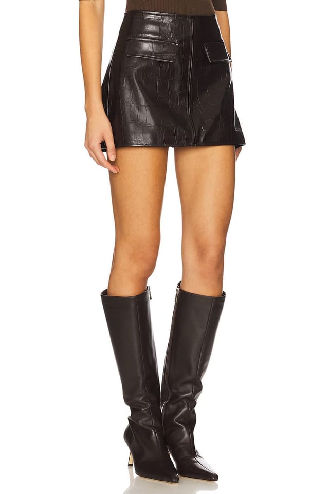 revolve Faux Leather Mini Skirt - 2