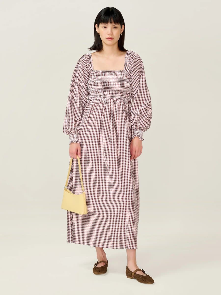 OMNES Amaryllis Dress in Chocolate