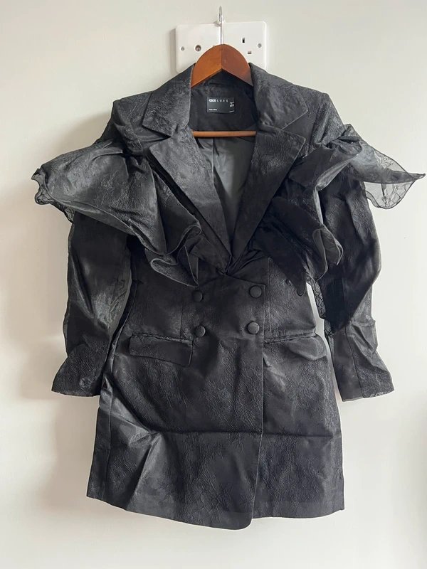 ASOS Asos Luxe wired lace organza blazer dress - 4