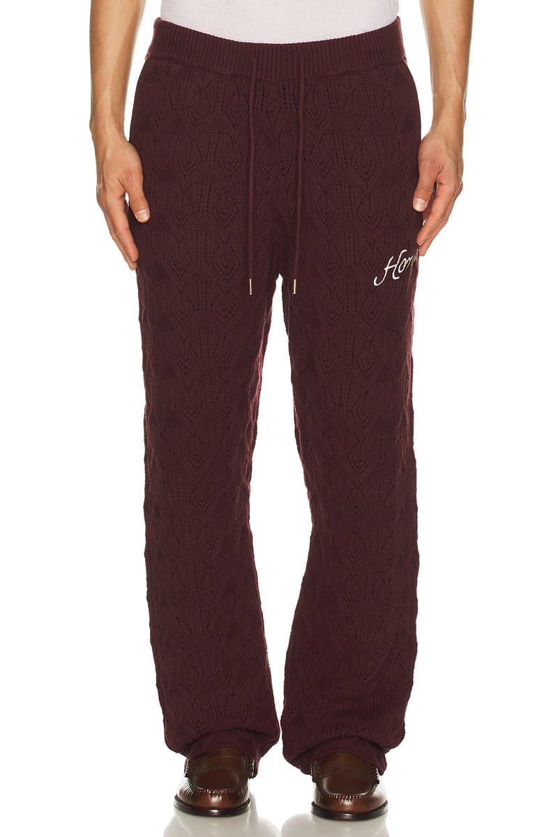 revolve Revolve Cable Knit Pant in Berry