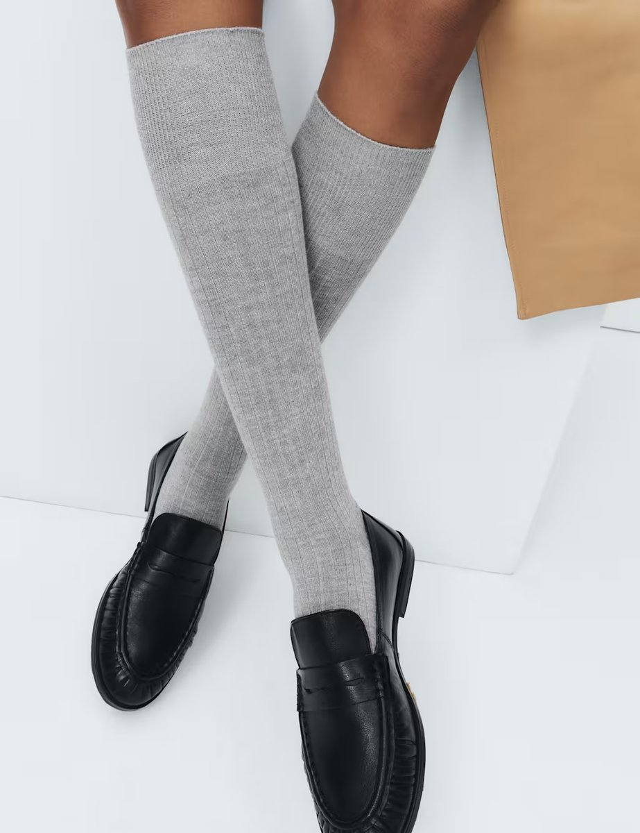 Marks & Spencer M&S 2 Pack Freshfeet™ Supersoft Knee High Socks Light Grey - 3