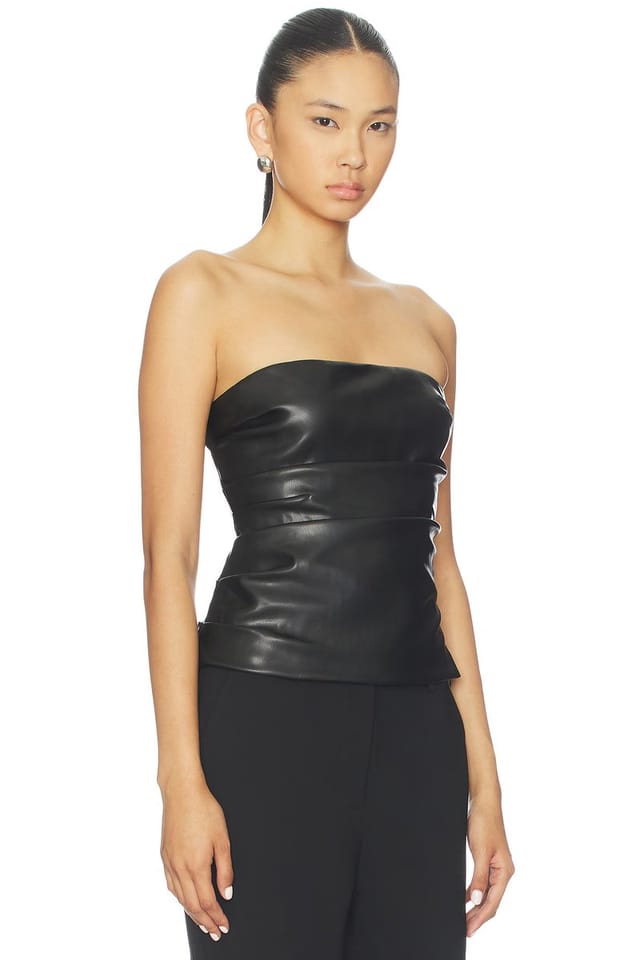 revolve Leynia Faux Leather Top - 2