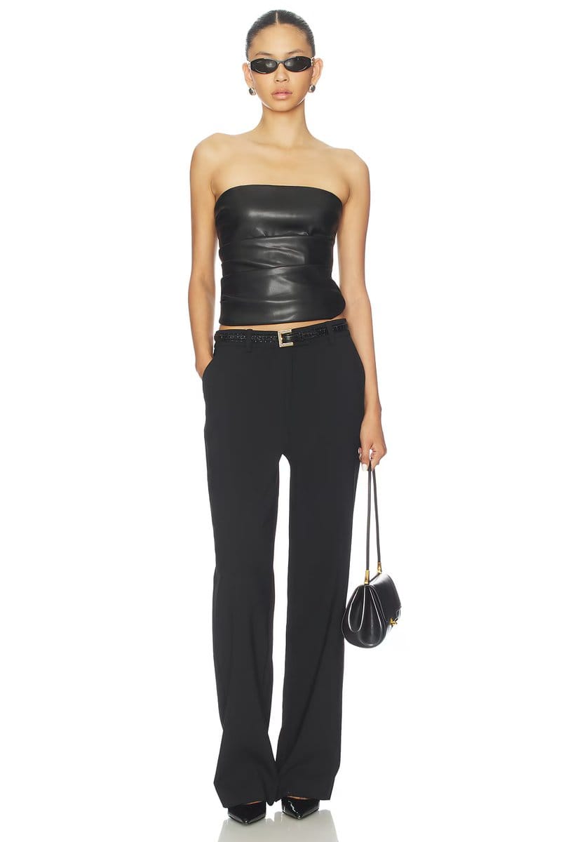 revolve Leynia Faux Leather Top - 4
