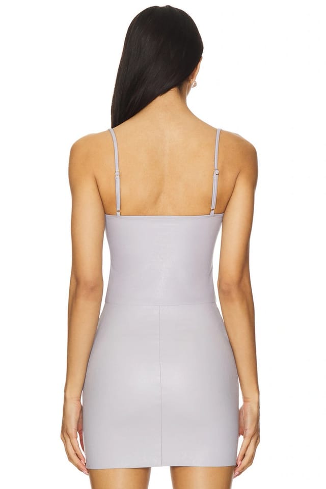 revolve Faux Leather Cami Crop Top - 3