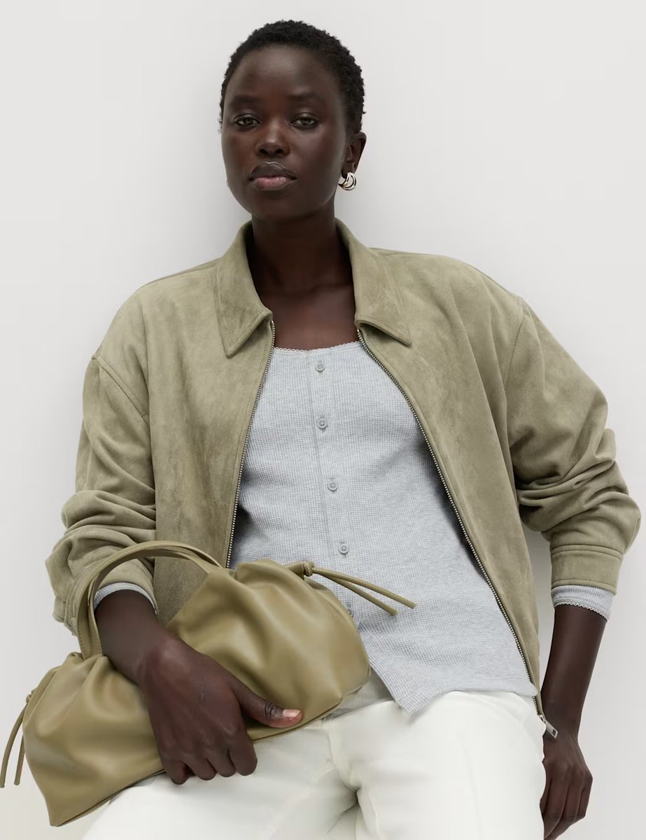 Marks & Spencer M&S Pure Cotton Waffle Scoop Neck Top Grey Marl - 2