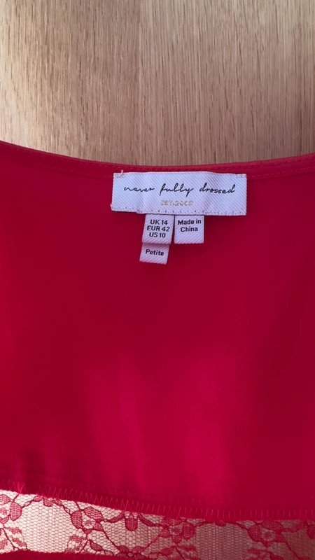 Never Fully Dressed Never fully dressed red lace satin party dress - 2