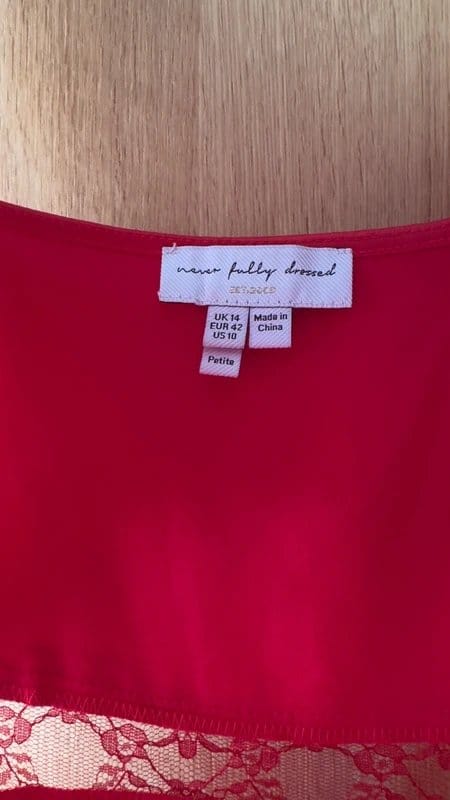 Never Fully Dressed Never fully dressed red lace satin party dress - 2