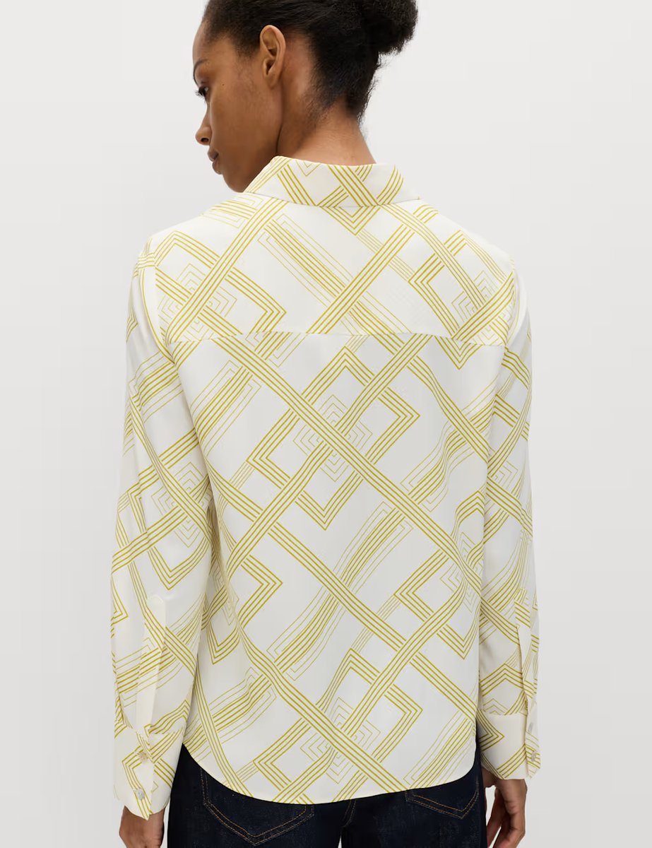 Marks & Spencer M&S Printed Collared Shirt Moss - 2