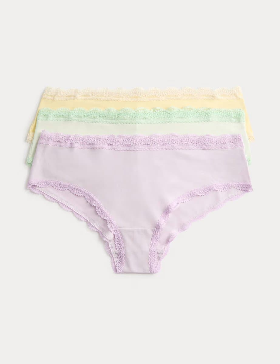 Marks & Spencer M&S 3pk Cotton Rich Hipster Knickers Lavender Mix