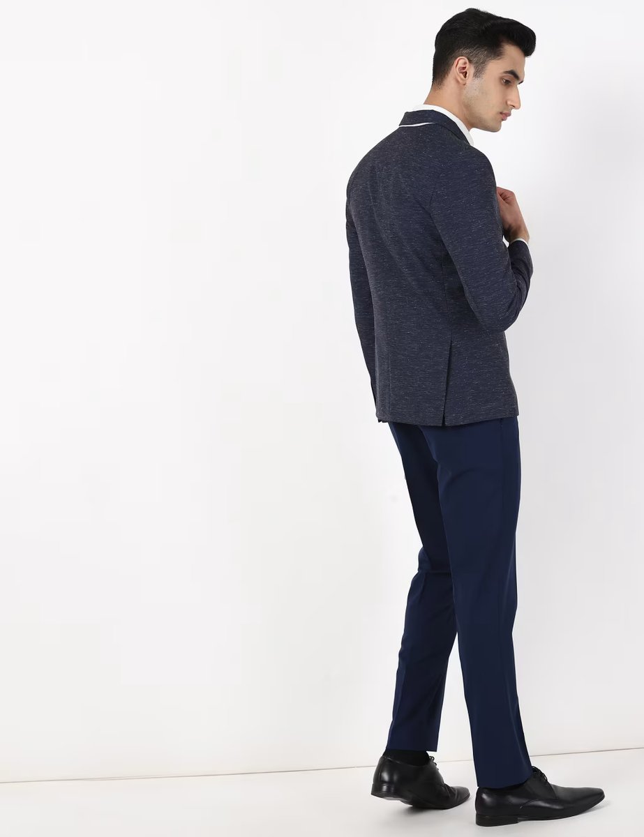 Marks & Spencer M&S SPACE DYED BLAZER Navy - 3