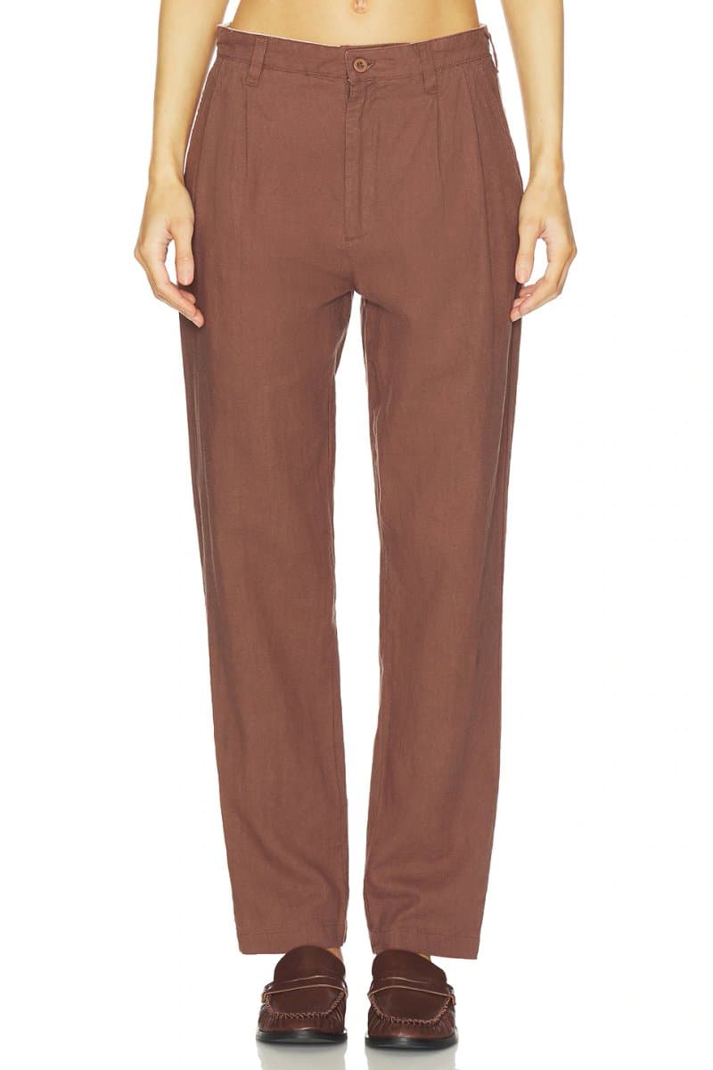 revolve Heritage Pleated Linen Pants