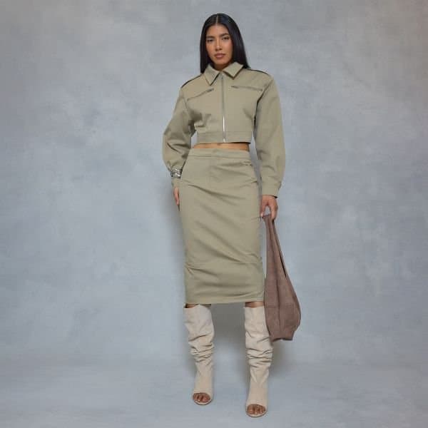 EGO EGO Khaki Utility Skirt